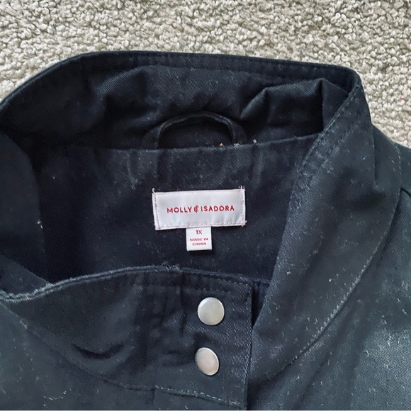 Molly & Isadora ~ Black Fullzip Jacket ~ Lined ~ Snap Pockets ~ Casual ~ Size 1X - Picture 5 of 8